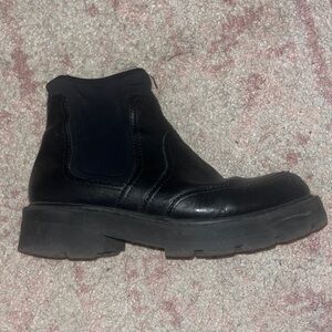 Black platform boots